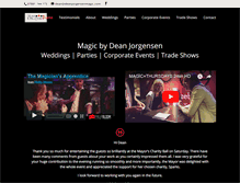 Tablet Screenshot of deanjorgensenmagic.com